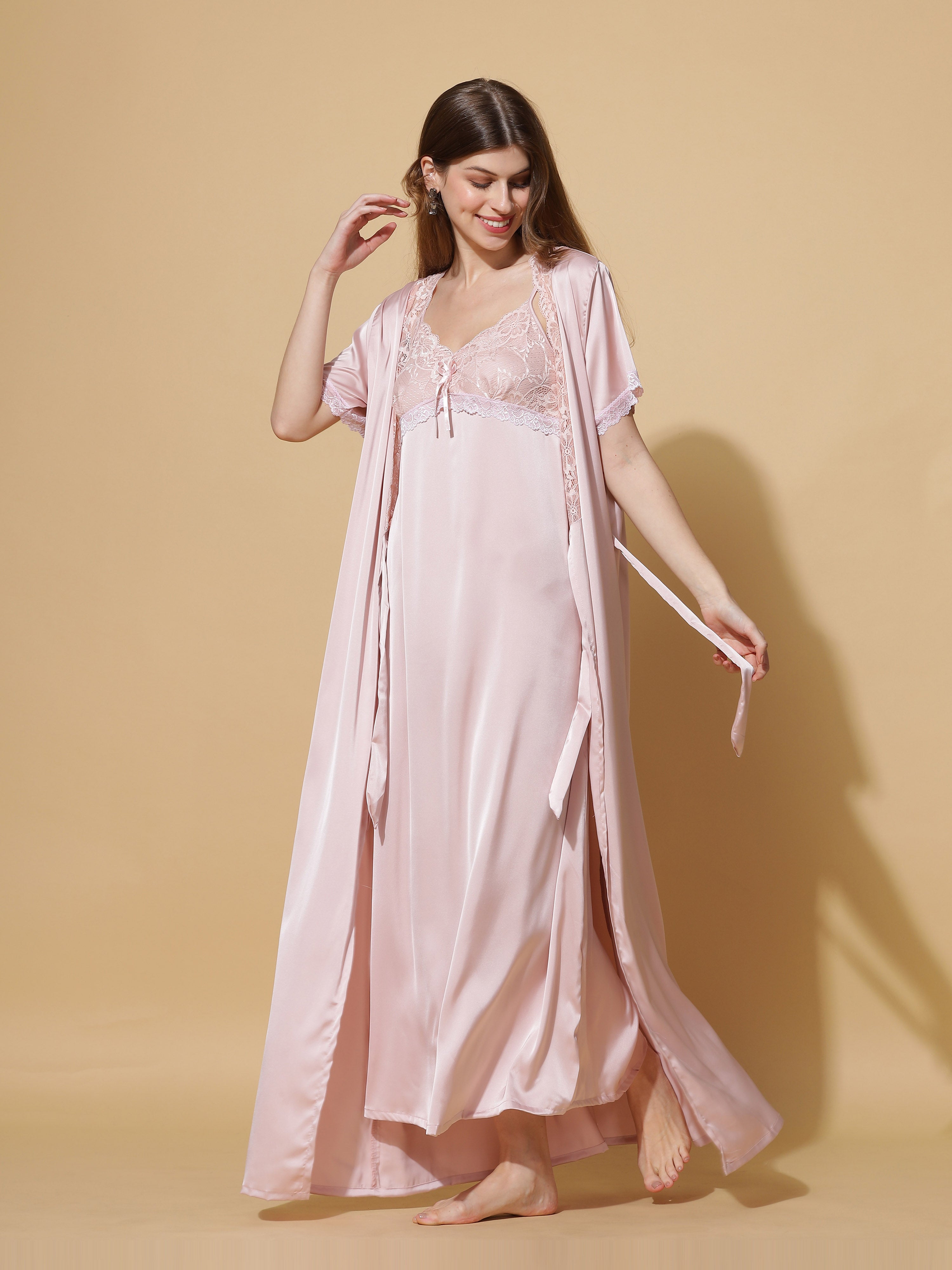 Summer Girl Cute Japanese Strapless Nightdress Bridal Nightgown Two-piece  Simulation Silk Sexy Pajamas For Women | Fruugo QA